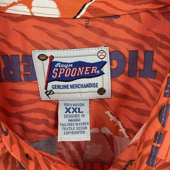 Reyn Spooner Clemson Tigers NCAA Football Short Sleeve Button Up Shirt Men XXL - Picture 4 of 5